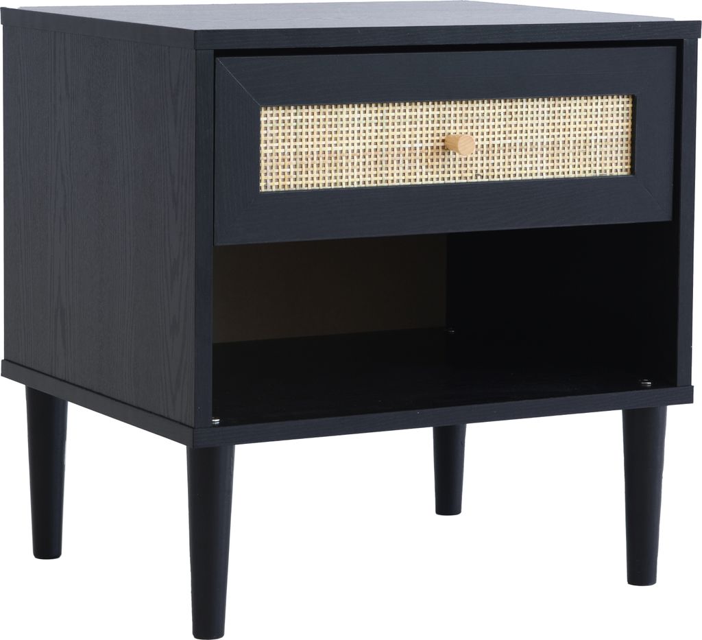 ACAZA Nachttisch – Nachttische Modern – Rattan-Akzent – Produktbild 