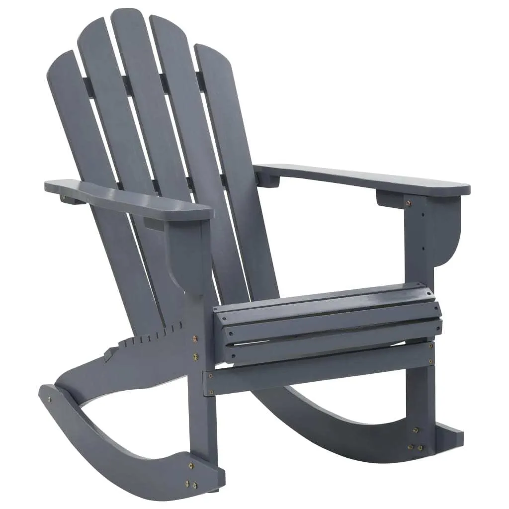 Chaise à bascule jardin bois gris : fini le mal de dos en extérieur - 14