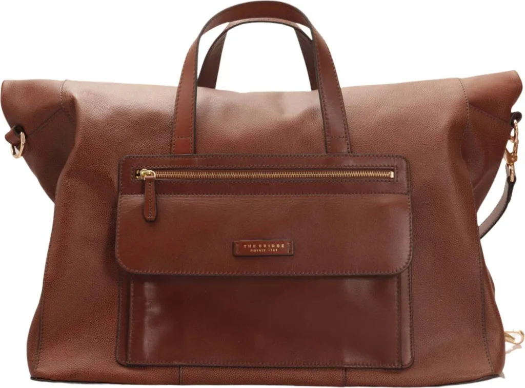 Sac de voyage The Bridge 473102AG marron robuste en cuir véritable