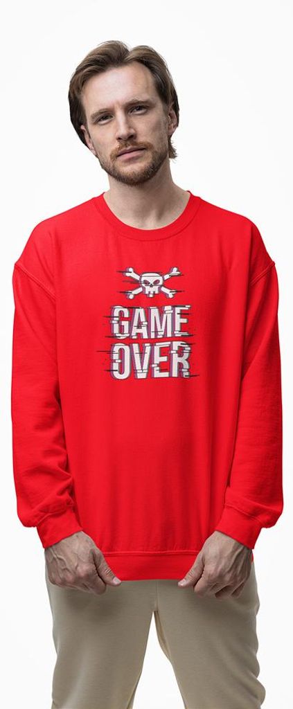 D&B Design Uni Pullover SWST00059 Game Over Rot-Größe S