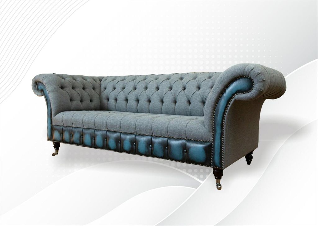 Chesterfield Sofa Couch Polster Sofas Couchen Klassische Möbel Textil Leder Neu