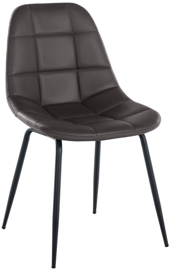 CLP Stuhl Tom mit Metallgestell und hochwertiger Polsterung braun Material Kunstleder
