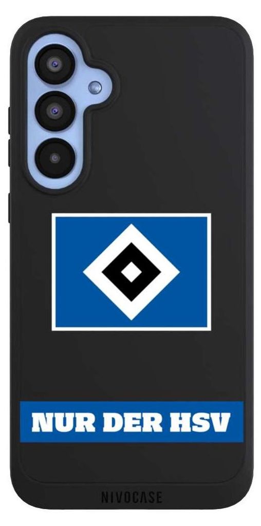 NIVOCASE Handyhülle für Samsung Galaxy A55 5G Hülle NIVOpure Case Schwarz HSV Hamburger SV Statement