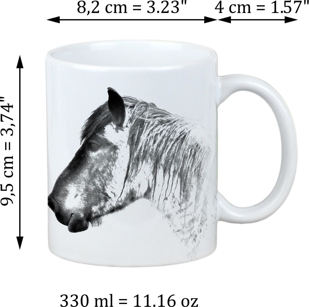 Belgisches Pferd - Tasse mit Pferd, Tasse mit Bild, personalisiertes Geschenk der Marke Art-Dog