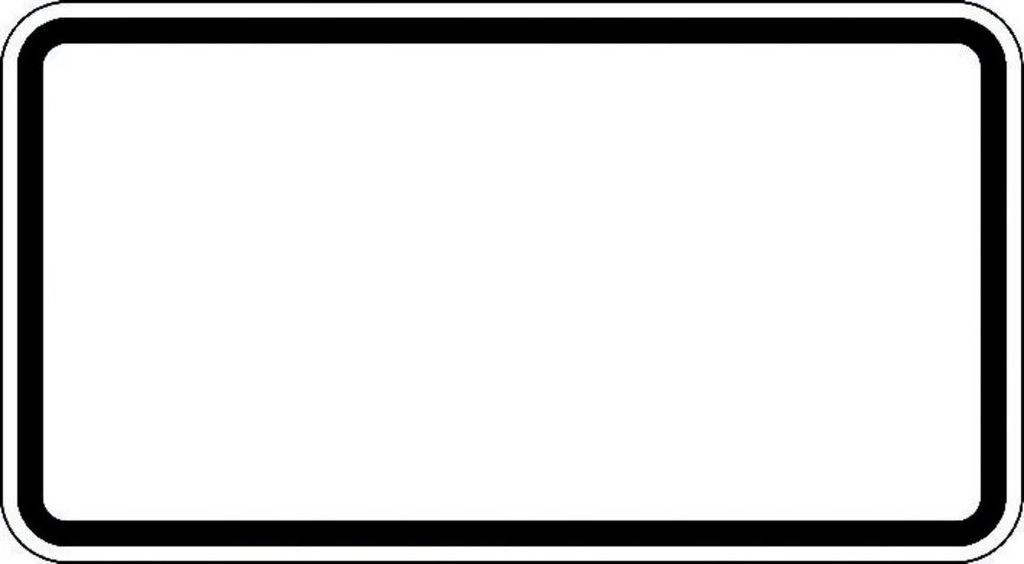 Zusatzschild blanko, 231x420mm Grund weiß - Rand schwarz Produktbild 