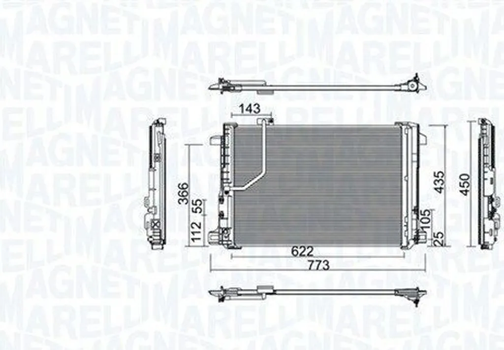 Condenseur de climatisation pour réparer la clim de Mercedes W204