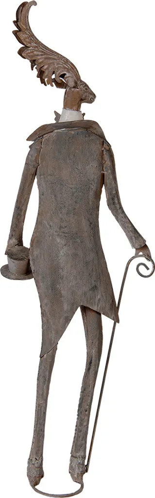 Statue Cerf Décorative Grand Format 84 cm en Métal Brun Clayre & Eef