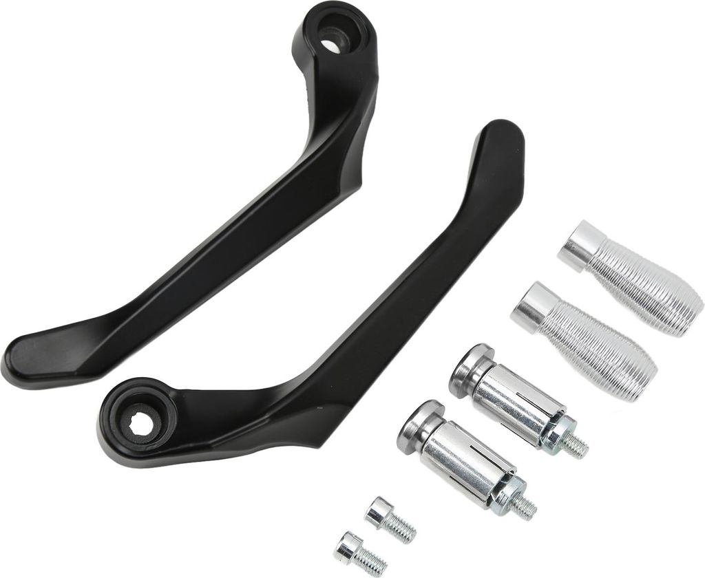 2pcs Motorradhebel Guard Set Aluminiumlegierung Bremskupplung Kupplung Lenkerschutz für Mountainbikessilver