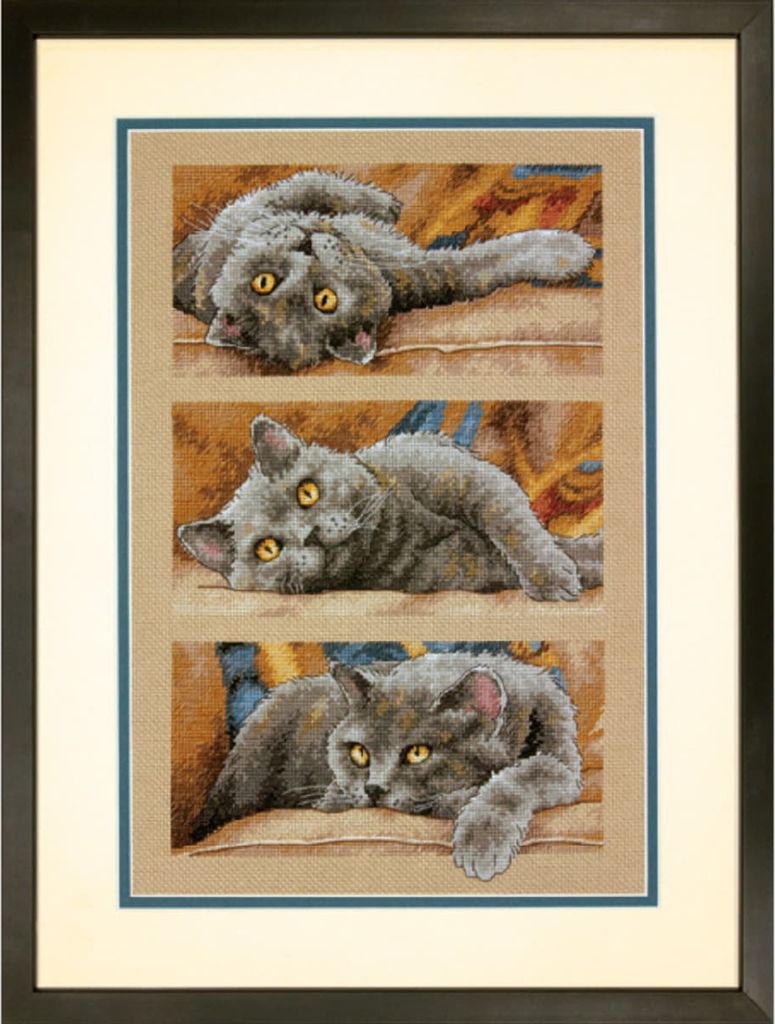 Dimensions Kreuzstich Set "Max die Katze", Zählmuster, 25,4x38,1cm