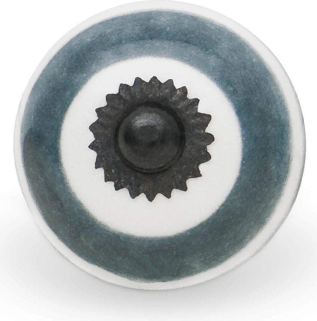 Knauf Streifen weiß/grau antik finish