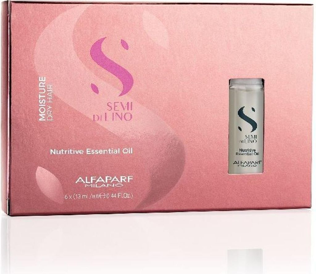 Alfaparf Milano Semi Di Lino Moisture Nutritive Essential Oil Haaröl für sehr trockenes und geschädigtes Haar 6 x 13 ml