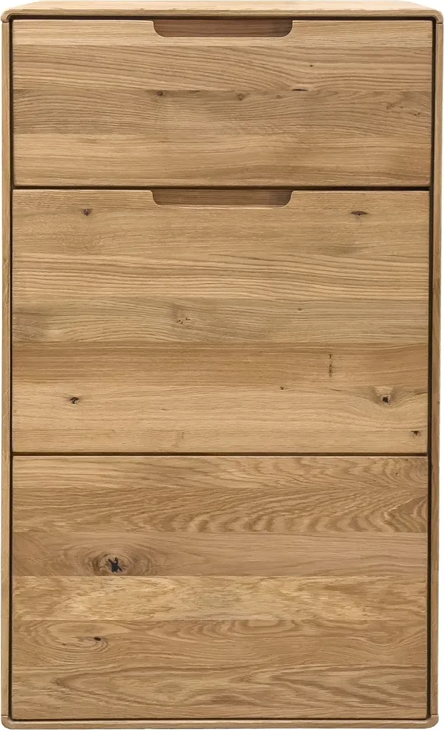 Rangement gain de place commode haute en chêne massif 51x91x40 cm