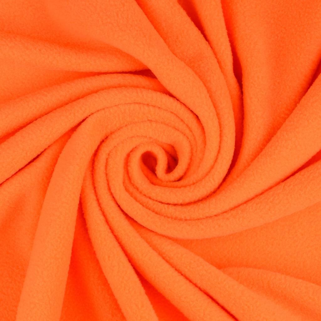 Polarfleece Antipilling ARTHUR Orange uni, ca. 261 g/m², ca. 0,5 m lang, ca. 1,53 m breit, Stoffe Meterware, 100 % Polyester