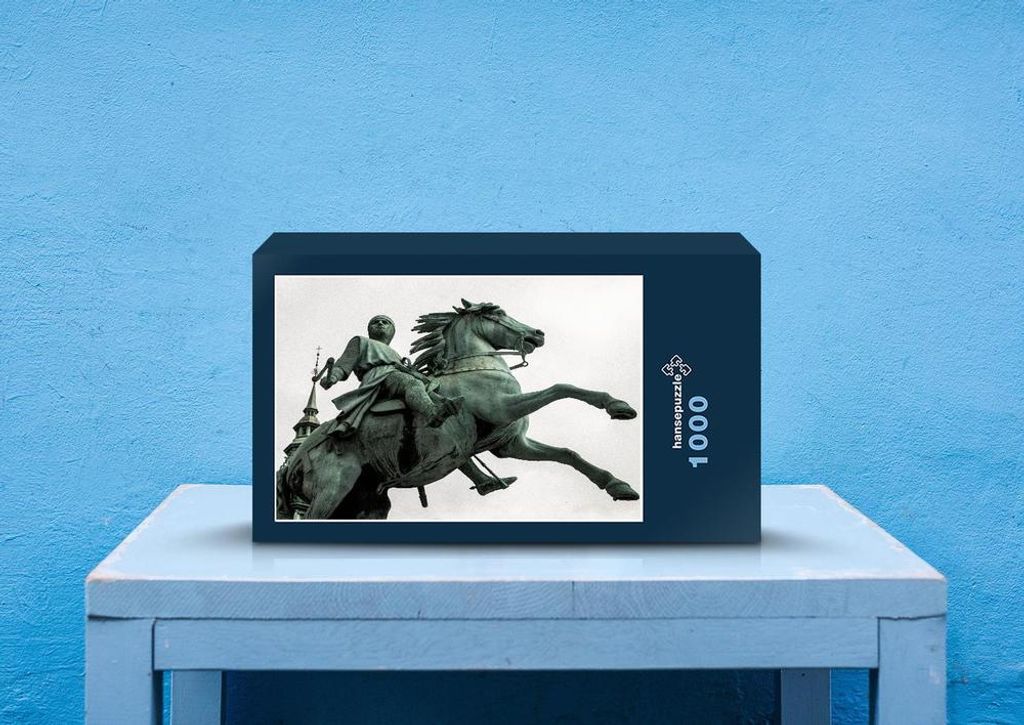 hansepuzzle 31129 - Statue Puzzle, 1000 Teile, Reisen, 60,0 x 46,0cm mit hochwertiger Aufbewahrung, Kartonbox und wiederverschließbarem Beutel