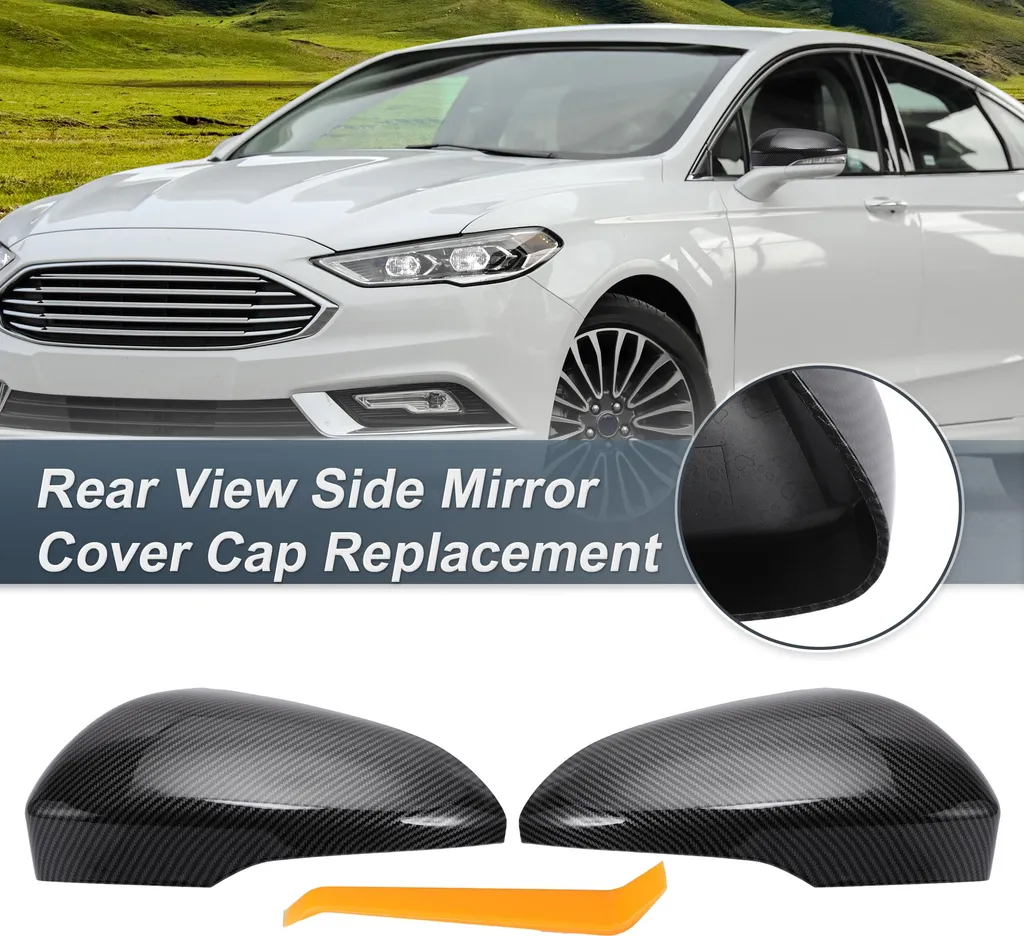 Coques Rétroviseurs Ford Fusion 2013-2019 Effet Carbone Haute Résistance