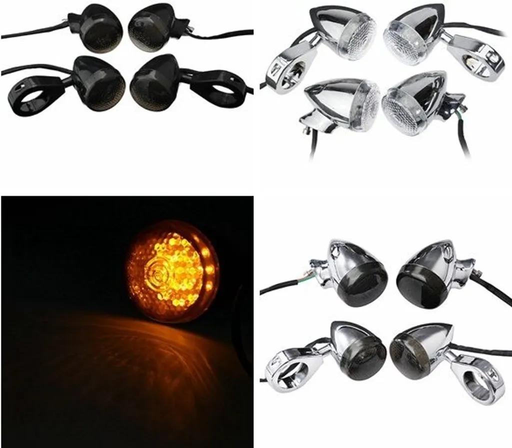Set 4 Frecce LED Bullet 39mm Harley - Trasforma la tua Bobber Custom