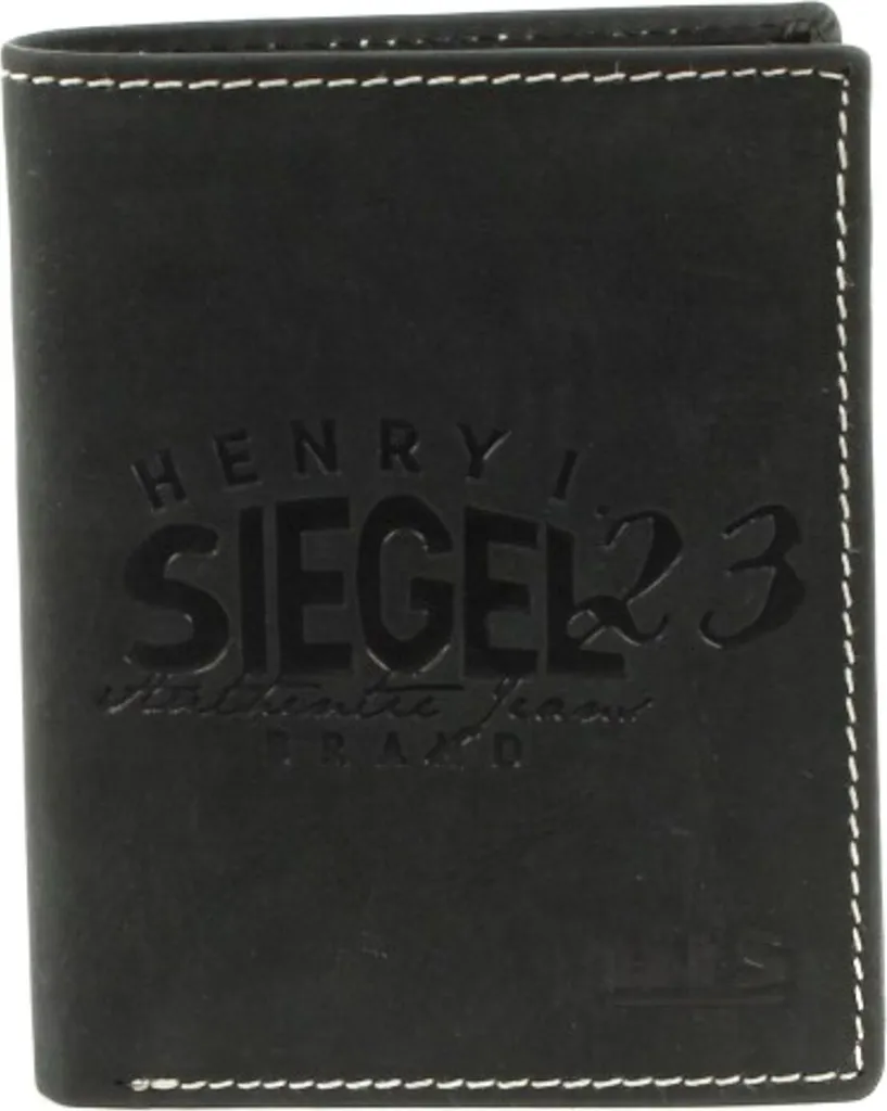 Portafoglio H.I.S in Pelle Nera: Accessorio Business Wallet Nero
