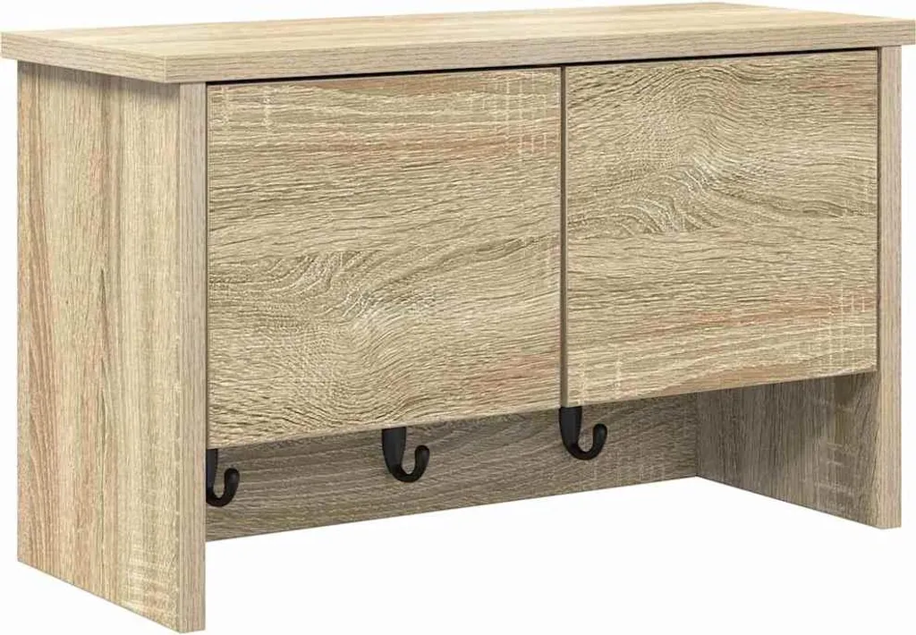 Comodino Elegante da Parete Rovere Sonoma 50cm | Arredo Notte Premium