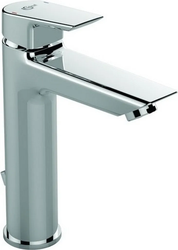 Mélangeur de lavabo Tesi pour vasque salle de bain chrome et vidage