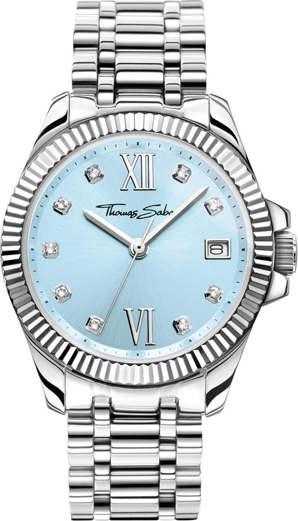 THOMAS SABO Uhr Divine Blue Hellblau Zirkonia WA0405-201-209