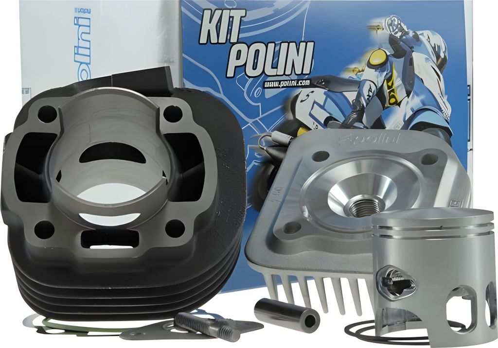 Polini Zylinderkit SPORT 70ccm, liegender kompatibel mit Minarelli AC (Langgewinde)