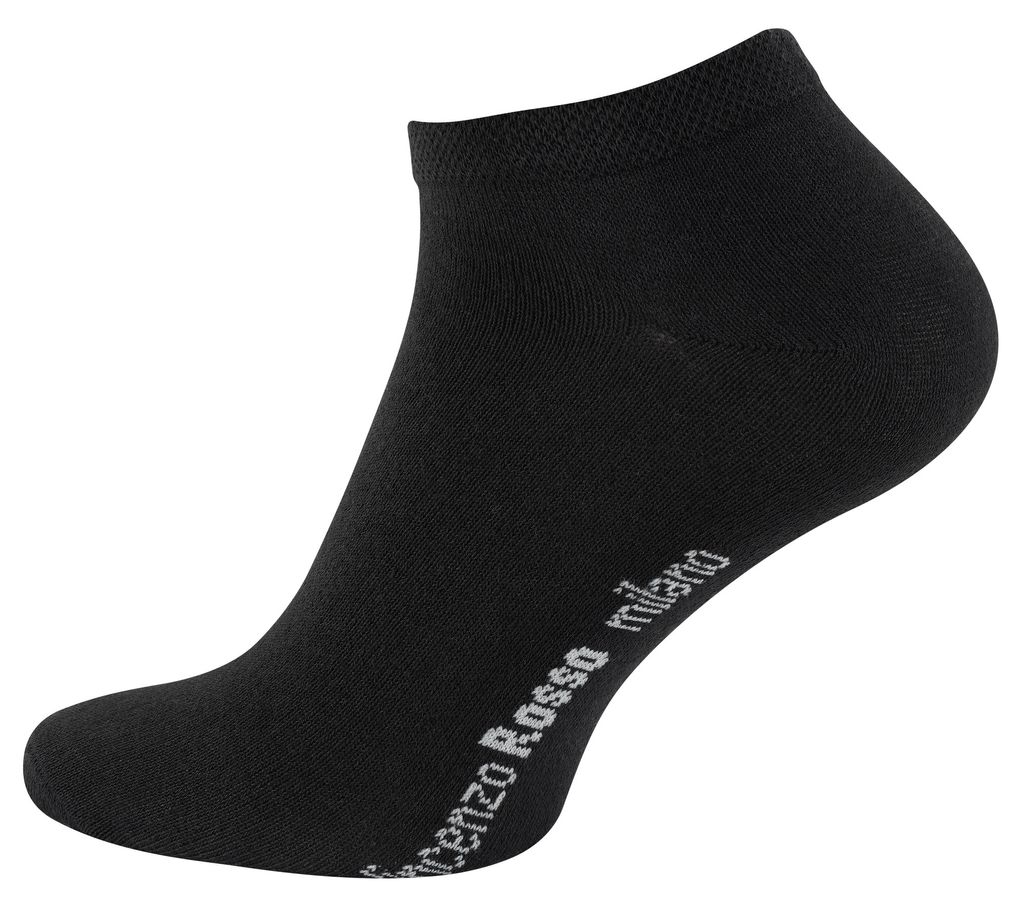 12 Paar Bambus Sneaker Socken Schwarz 39 - 42