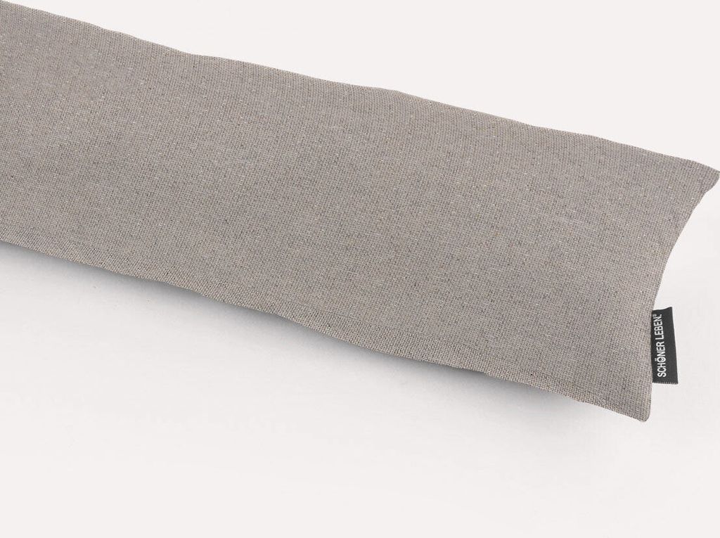 SCHÖNER LEBEN. Zugluftstopper Polyester Glamour uni hellgrau silber Auswahl 100cm Länge