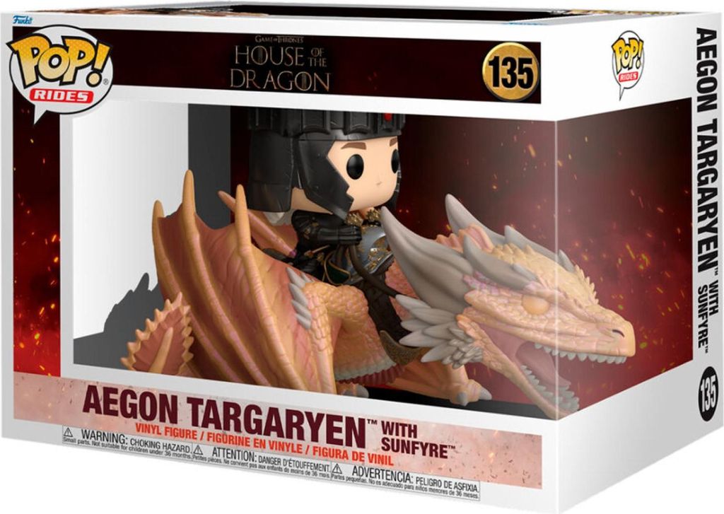 Funko Pop! Rides - Aegon Targaryen z Sunfyre - House of the Immagine del prodotto 
