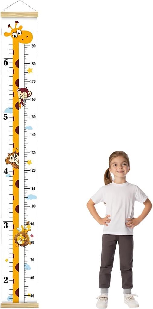 Wachstumstabelle für Kinder, Leinwand, höhenverstellbar, Meilensteine, Dekoration fürs Babyzimmer