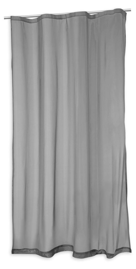 Voile Vorhang grau Kräuselband Gardine transparent ca. Produktbild 