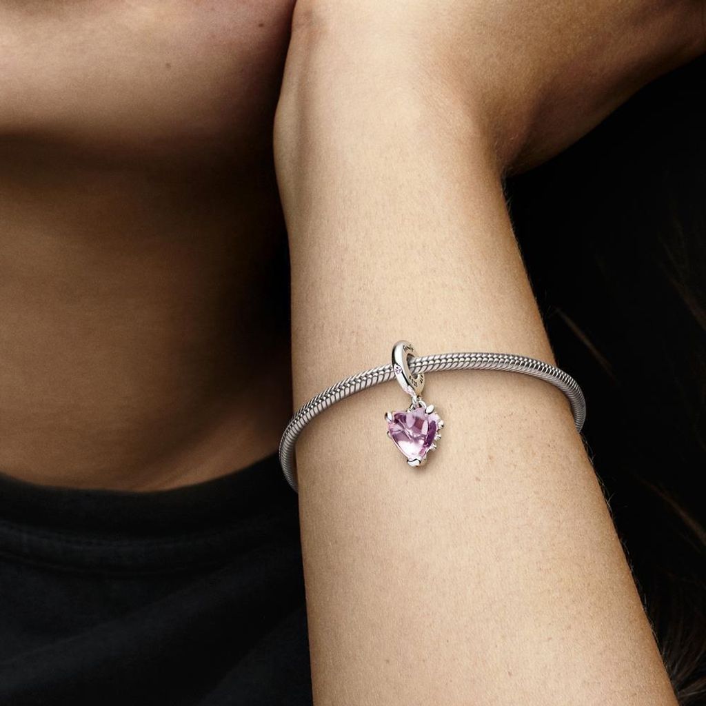 Pandora Růžový přívěsek s přívěskem rodinného stromu a Obrázek produktu 5