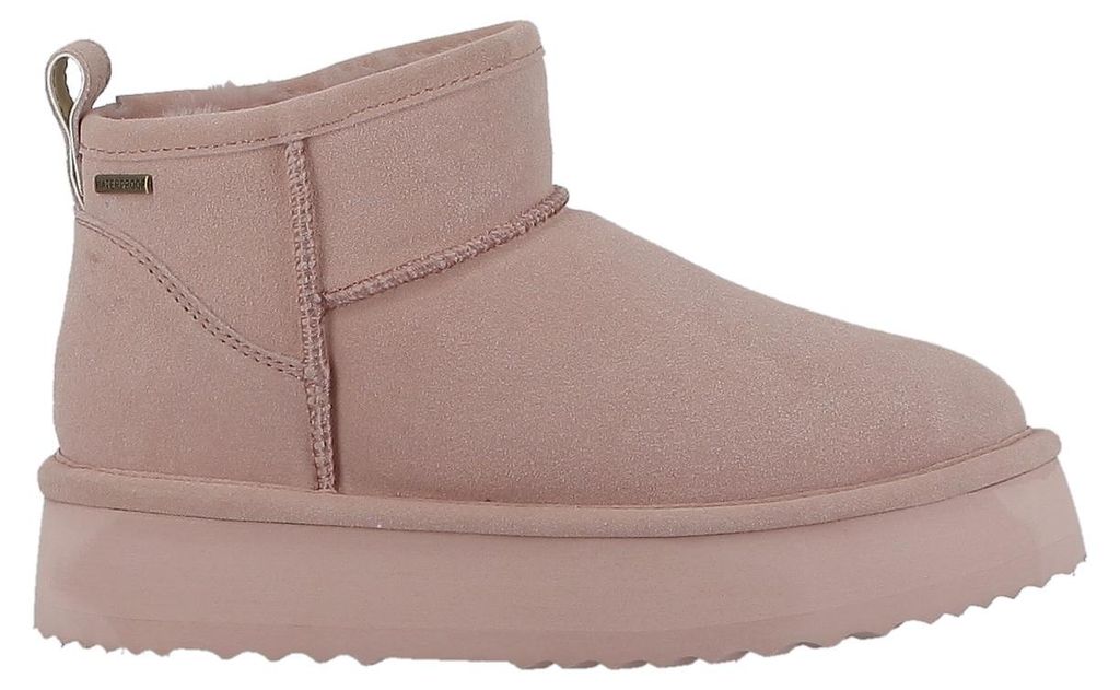 Pinke Leder Stiefel Milano mit Plateau, weich gepolstert Produktbild 