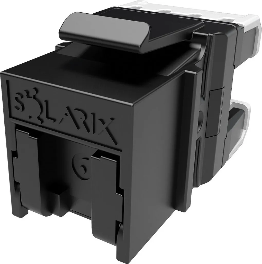 Connecteur Keystone C6 UTP Noir Montage Rapide Solarix Pack 24 Unités