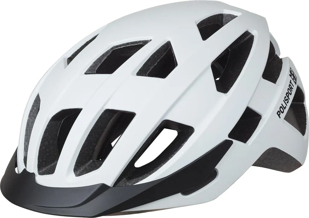 Casque vélo pour la ville Polisport City-Move Twin Shell blanc mat confort