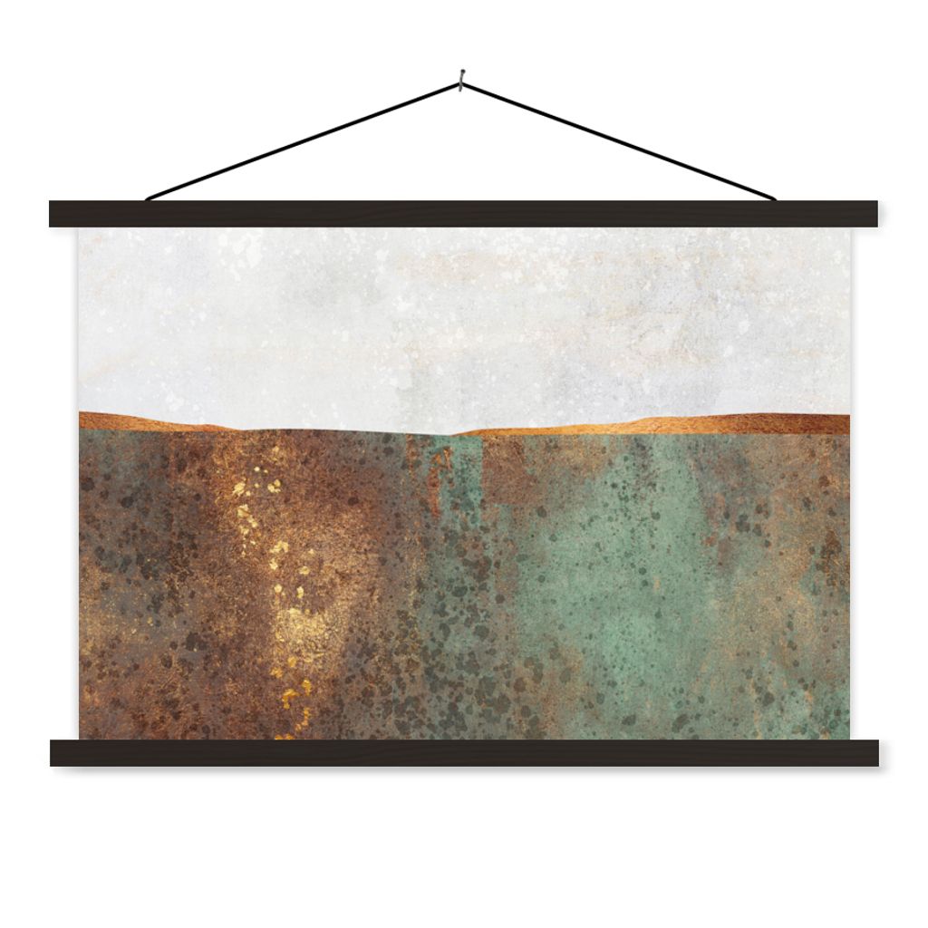 MuchoWow® Textilposter Abstrakt - Luxus - Gold 90x60 cm mit Produktbild 
