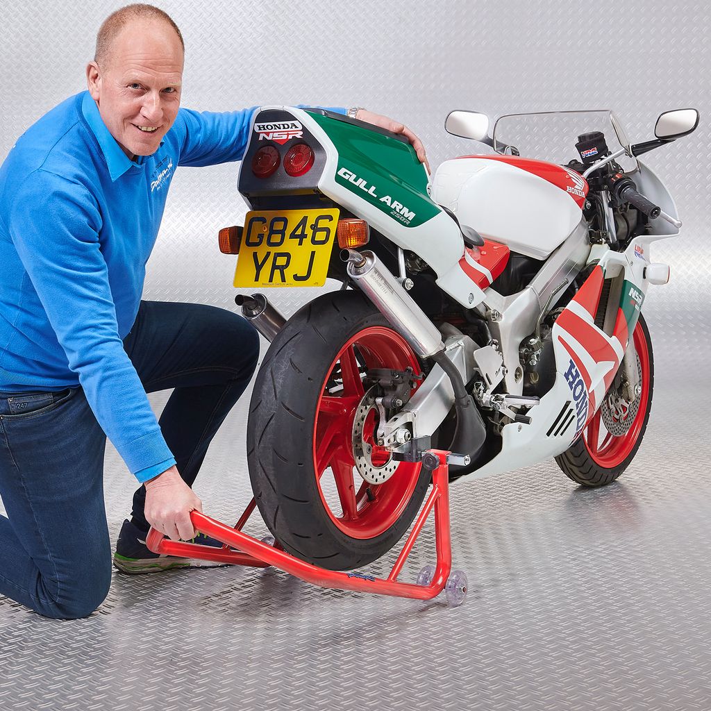 Motorradständer “Xtreme” mit L-Adaptern für Hinterräder