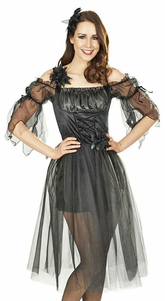 Halloween Kostüm "Black Fairy" für Damen Größe: 36/38