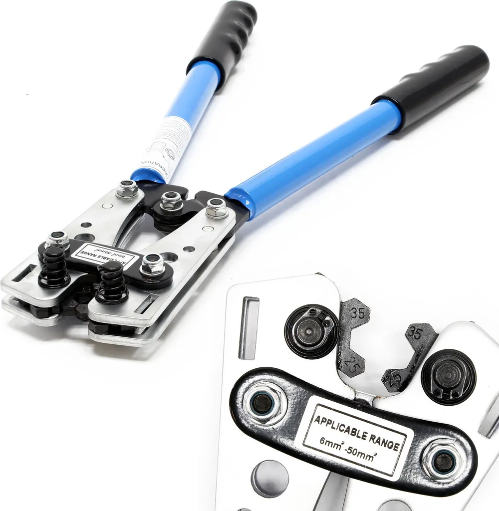 Sertisseuse de câble professionnelle 6-50 mm² avec poignée antidérapante