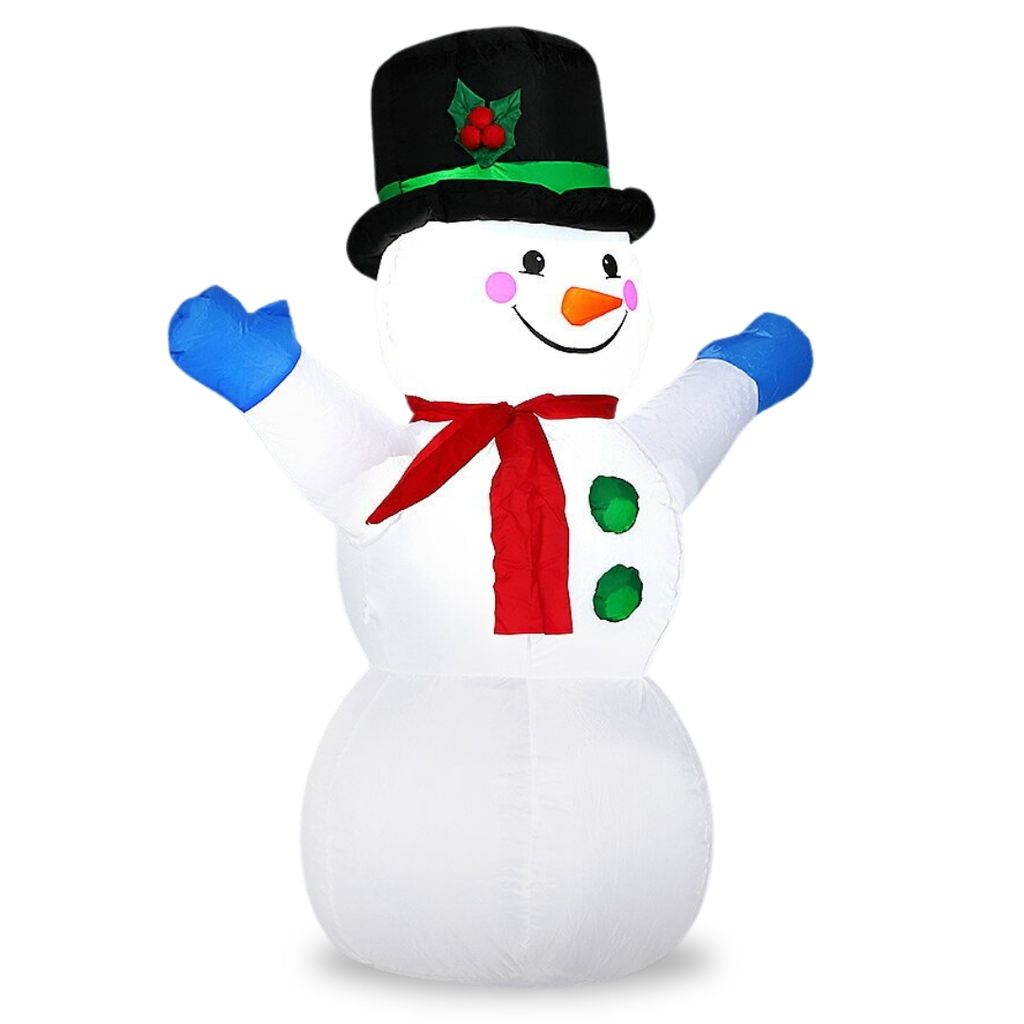 Aufblasbarer Schneemann beleuchtet, 120 cm, weiß Produktbild 