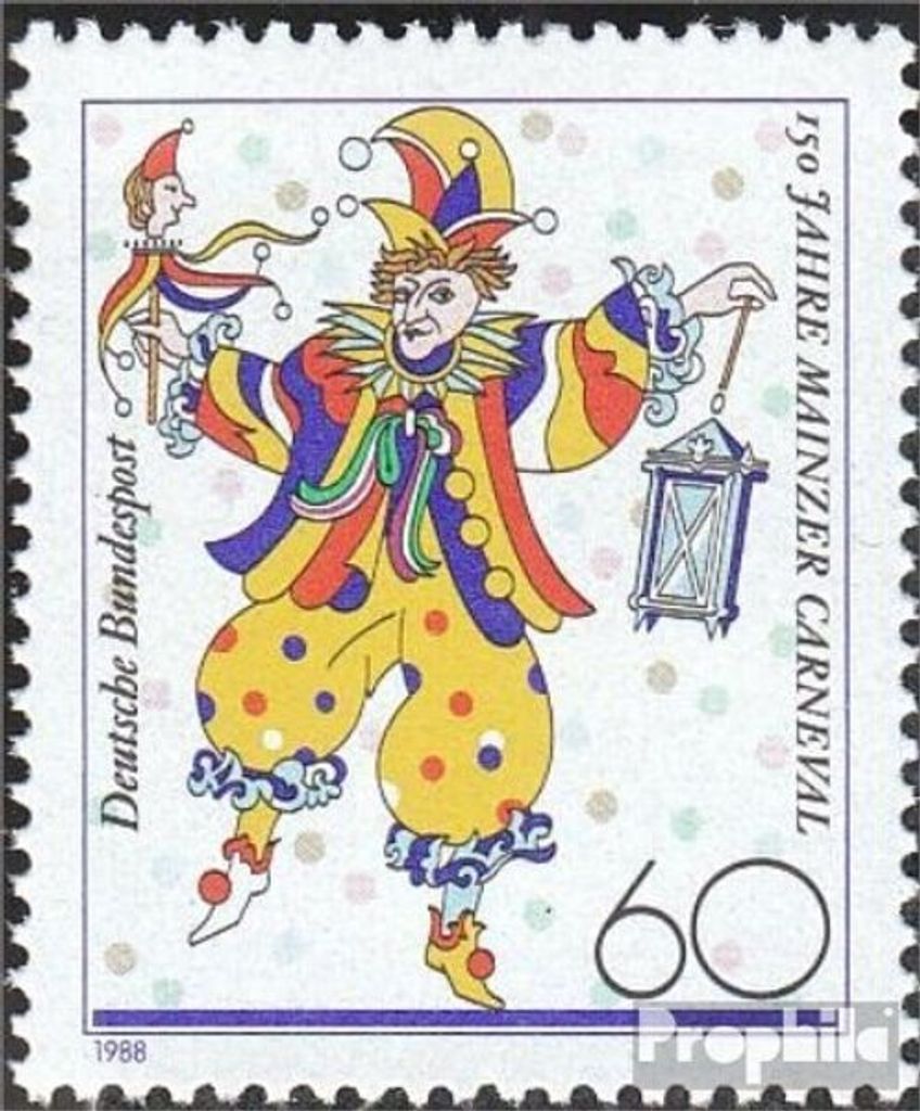 Briefmarken BRD (BR.Deutschland) 1988 Mi 1349 (kompl.Ausgabe) postfrisch 150 Jahre Mainzer Karneval