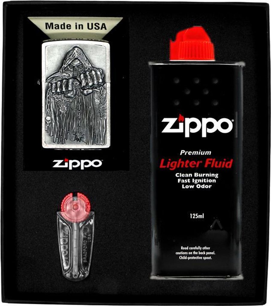 ZIPPO Feuerzeug GAME OVER EMBLEM Geschenkset Nr. 1