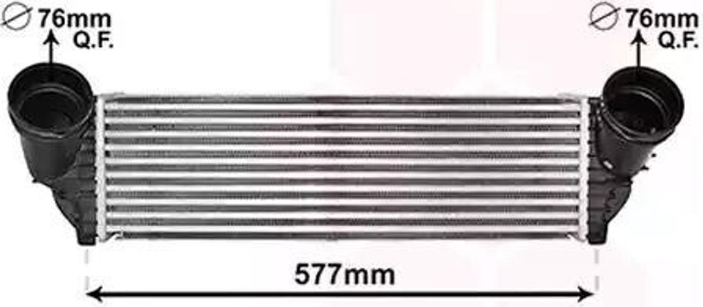 VAN WEZEL 06004543 Ladeluftkühler LLK für BMW X5 (E70) Turbo Intercooler