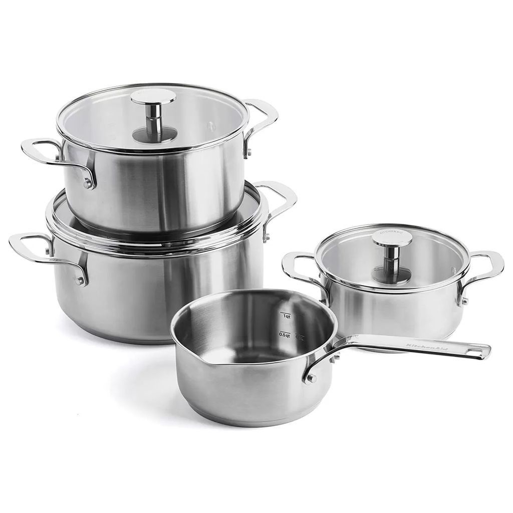 KitchenAid Stainless Steel 7-tlg. Topf-Set, Aluminium, Produktbild 