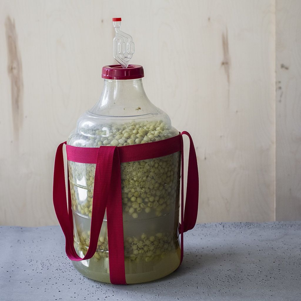 WEINBALLON mit ZUBEHÖR Gärballon Korbflasche BROWIN Wine Produktbild 5