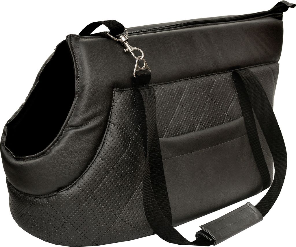 Borsa Portatile Pet Borsa Trasportino Per Cani Amexo - Zaino A Tracolla Per Animali Fino A 9 Kg, Nero Materiale Cotone Traspirante