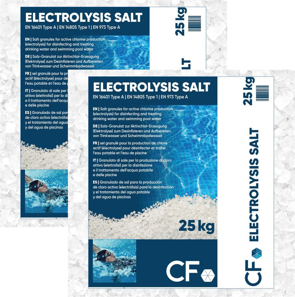 POWERHAUS24 Salz für Salzelektrolyse 2x 25 kg