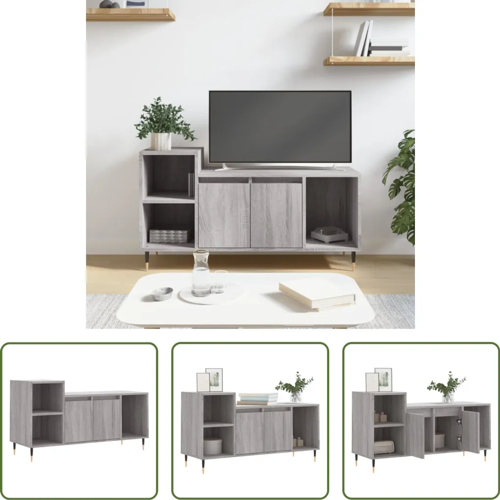Supporto TV Moderno 100x35x55 cm Grigio Sonoma | Arredo Design Living