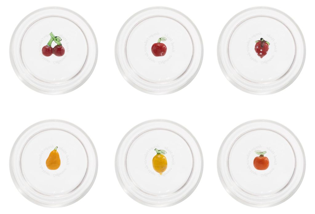Zafferano Teca Frutta Mix: Juego de 6 vasos de vidrio de Imagen del producto 