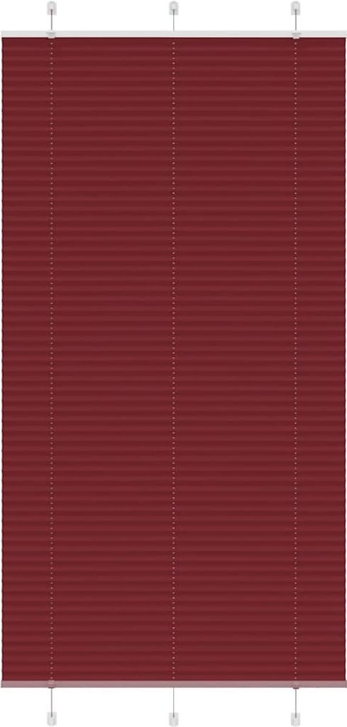 Maison Exclusive - Plissee Bordeauxrot 110x200 cm Stoffbreite 109,4 cm Polyester