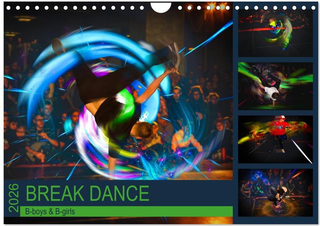Break Dance B-boys & B-girls (Wandkalender 2026 DIN A4 quer), CALVENDO Monatskalender